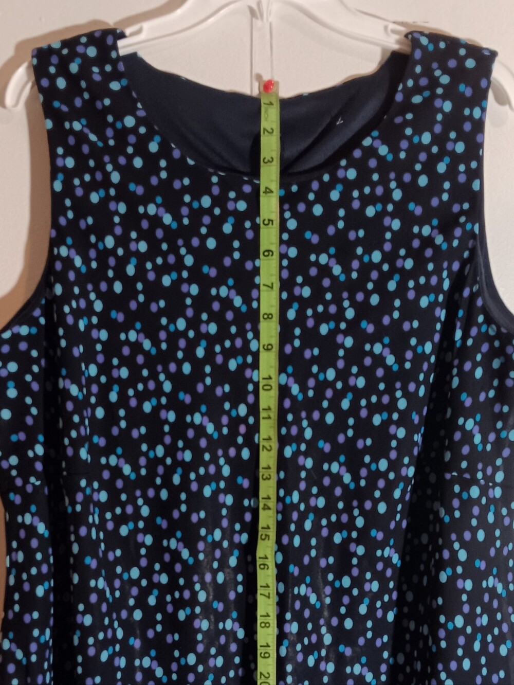 Women’s Navy Polka Dot Sleeveless Top - Blue & Purple